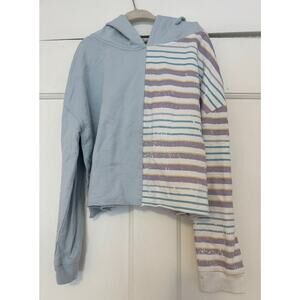 SPLENDID Longsleeve Cropped Striped Hoodie Sweatshirt Pullover Kids Size 12